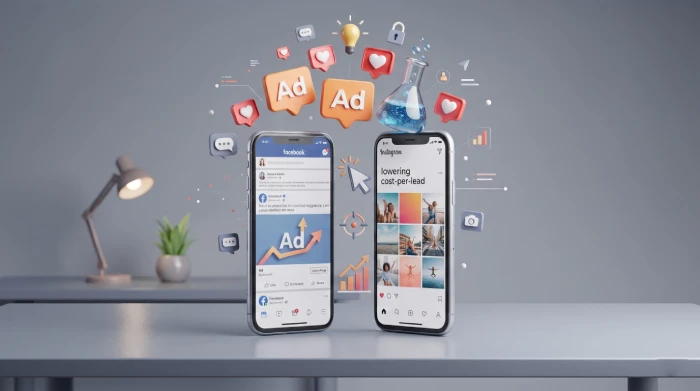 meta ads management 3d illustration 202608200051