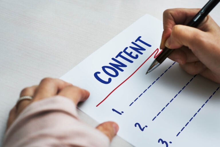 Flow chart showing a content project moving through planning and approval stages